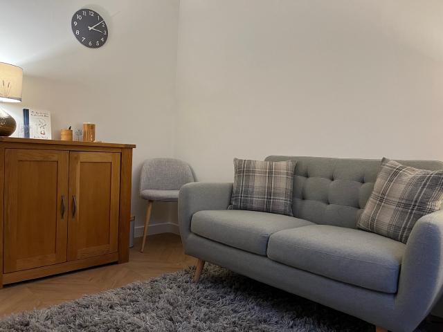 Sofa with clock