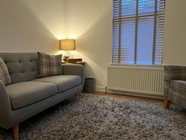 Sofa with lamp